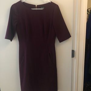 Tahari Deep Purple Work Dress